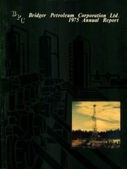 Bridger Petroleum Corporation Ltd 1975 cover