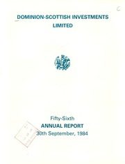Dominion-Scottish Investments Limited 1984 cover