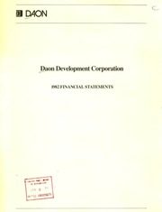 Daon Development Corporation 1982 cover
