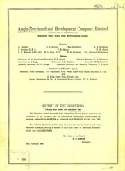 Anglo-Newfoundland Development Company, Limited 1963 cover
