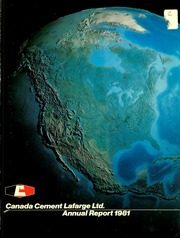 Canada Cement Lafarge Ltd 1981 cover