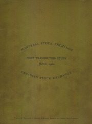 Montreal Stock Exchange. Financials. 1962-6-30 1962 cover