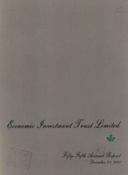 Economic Investment Trust Limited 1981 cover