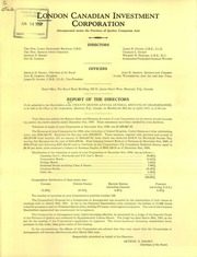 London Canadian Investment Corporation 1950 cover