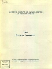 Aluminum Company of Canada, Limited 1956 cover