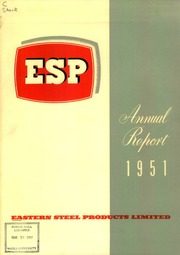 Eastern Steel Products, Limited 1951 cover