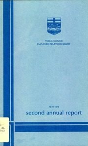 Alberta. Public Service Employee Relations Board 1979 cover