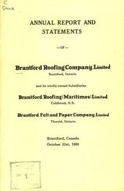 Brantford Roofing Company, Limited 1950 cover
