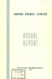 Dupuis Freres,Limitee 1963 cover