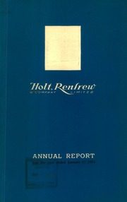 Holt, Renfrew & Company Limited 1953 cover