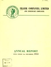 Fraser Companies, Limited 1953 cover