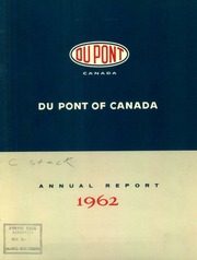 Du Pont Company of Canada Limited 1962 cover