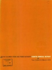 British Columbia Hydro & Power Authority 1970 cover