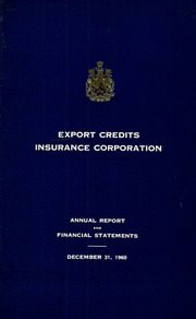 Export Credits Insurance Corporation 1960 cover
