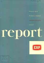 Eastern Steel Products, Limited 1955 cover