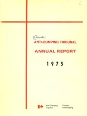 Canada Anti-Dumping Tribunal 1975 cover