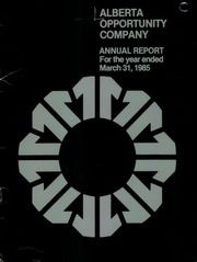 Alberta Opportunity Company 1985 cover