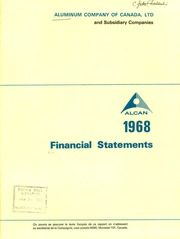 Aluminum Company of Canada, Limited 1968 cover