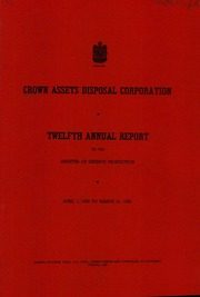 Crown Assets Disposal Corporation 1956 cover