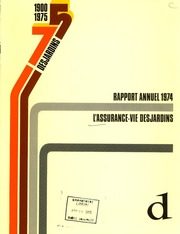 Assurance-Vie Desjardins Inc 1974 cover
