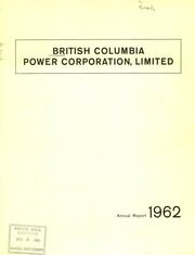 British Columbia Power Corporation Limited 1962 cover