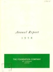 Foundation Company of Canada Limited 1958 cover