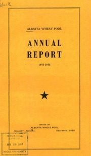 Alberta Wheat Pool 1956 cover
