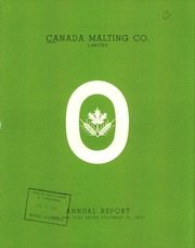 Canada Malting Co., Ltd 1973 cover