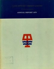 Lake Ontario Cement Limited 1970 cover