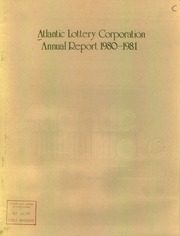 Atlantic Lottery Corporation Inc 1981 cover