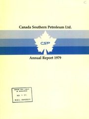 Canada Southern Petroleum Ltd 1979 cover