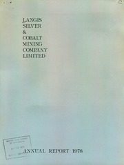 Langis Silver & Cobalt Mining Company Limited 1978 cover
