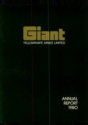 Giant Yellowknife Mines Limited 1980 cover
