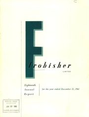 Frobisher Limited 1961 cover