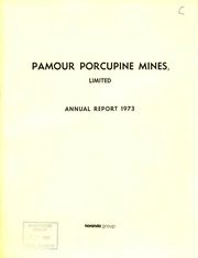 Pamour Porcupine Mines, Limited 1973 cover