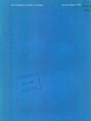 Conference Board of Canada 1982 cover