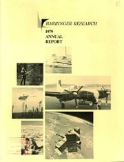 Barringer Research Inc 1979 cover