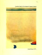 Canadian Equity & Development Company Limited 1973 cover