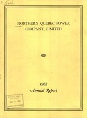 Northern Quebec Power Company Limited 1962 cover
