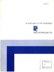 Page Petroleum Limited 1971 cover