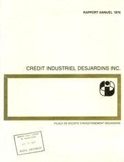 Crédit Industriel Desjardins Inc 1976 cover