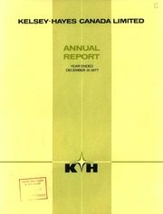Kelsey - Hayes Canada Limited 1977 cover