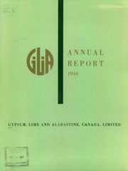 Gypsum, Lime and Alabastine, Canada, Limited 1956 cover
