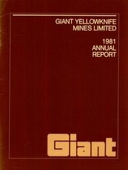 Giant Yellowknife Mines Limited 1981 cover
