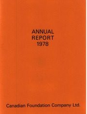 Canadian Foundation Company Ltd 1978 cover