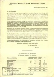 Canadian Power & Paper Investments, Limited 1953 cover