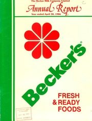 Becker Milk Company Ltd 1986 cover