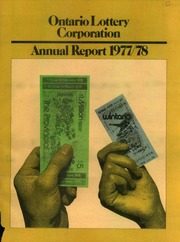 Ontario Lottery Corporation 1978 cover