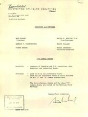 Consolidated Diversified Standard Securities Limited 1978 cover