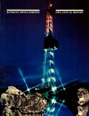 Bankeno Mines Limited 1982 cover